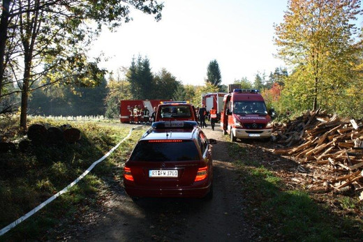 Archivbild einer Feuerwehrübung im Naturpark Schönbuch; Foto Regierungspräsidium Tübingen