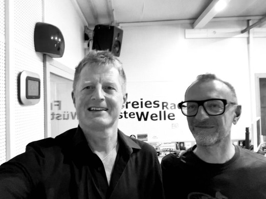 v.l. Mathias Allgäuer (Naturpark Schönbuch) und Matzel Xander (Radio Wüste Welle)