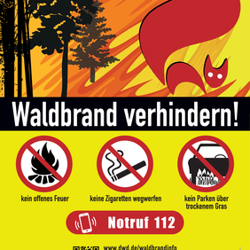 Informationsplakat "Waldbrand verhindern" (