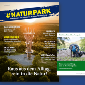 Magazin #Naturpark, Pocket-Broschüre "Raus aus dem Alltag, rein in die Naturparke."